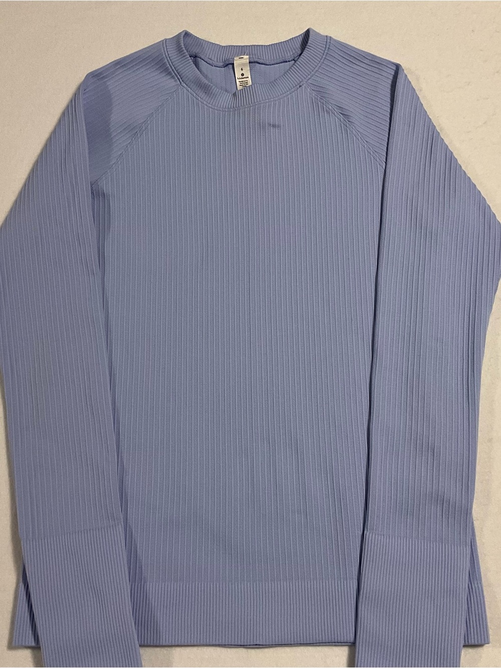 lululemon athletica Ribbed Crewneck Top in Light Lavender
